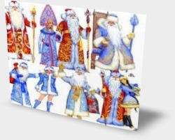 Картинки Дідів Морозів та Снігуроньок