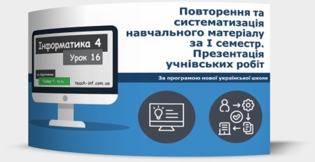 Повторення та систематизація навчального матеріалу за І семестр. Презентація учнівських робіт