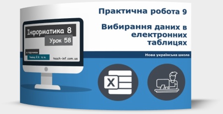 Практична робота № 9. «Вибирання даних в електронних таблицях»