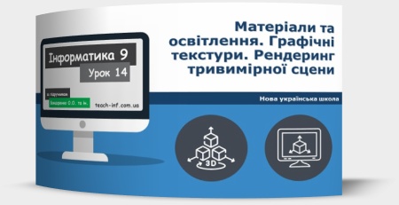 Матеріали та освітлення. Графічні текстури. Рендеринг тривимірної сцени