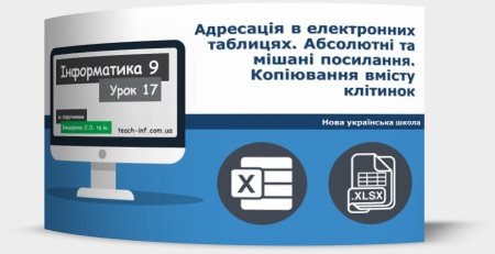 Адресація в електронних таблицях. Абсолютні та мішані посилання. Копіювання вмісту клітинок