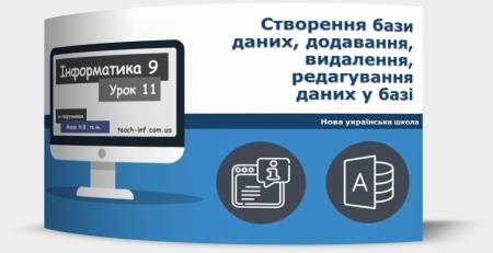 Створення бази даних, додавання, видалення, редагування даних у базі