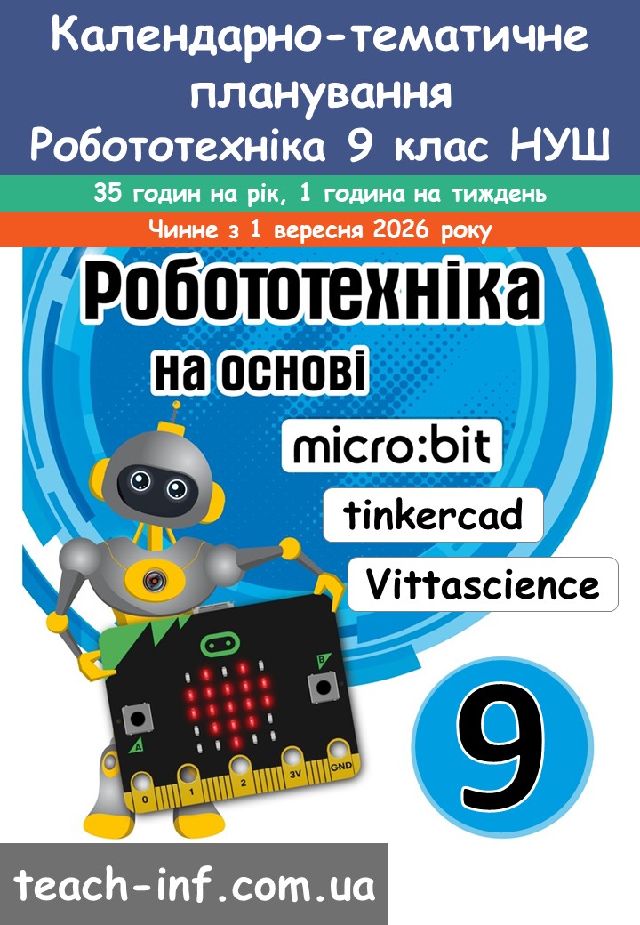 Календарно-тематичне планування. Робототехніка 9 клас (35 годин)