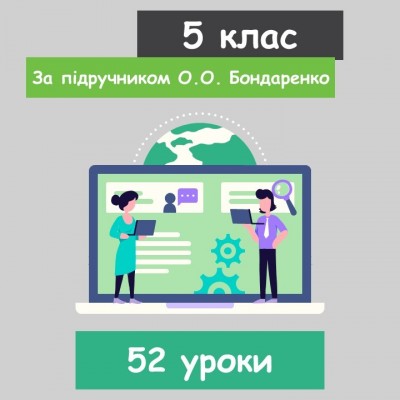 Інформатика 5 клас (НУШ). За підручником О.О. Бондаренко (52 уроки) 2022 рік